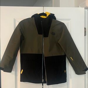 The North Face Kids' Black and Olive Winter Jacket